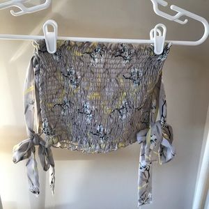 Grey Floral Top